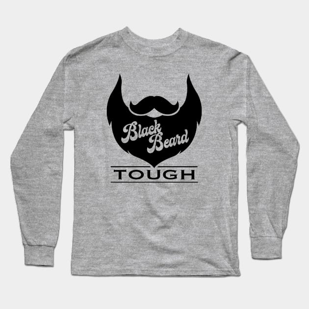 Black Beard Tough Long Sleeve T-Shirt by DesignWise